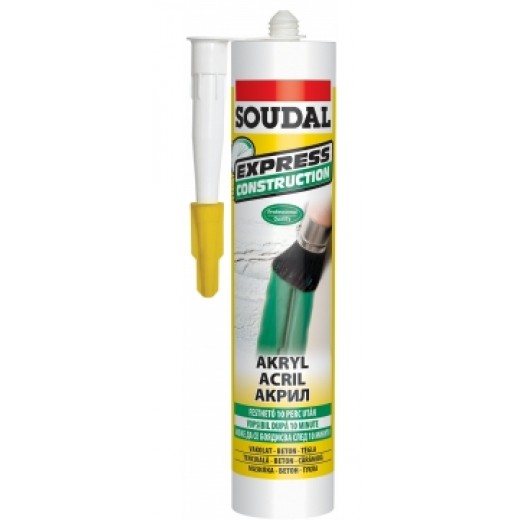 SOUDAL Mastic EXPRESS acrilic, ALB 280ml (12) 122878